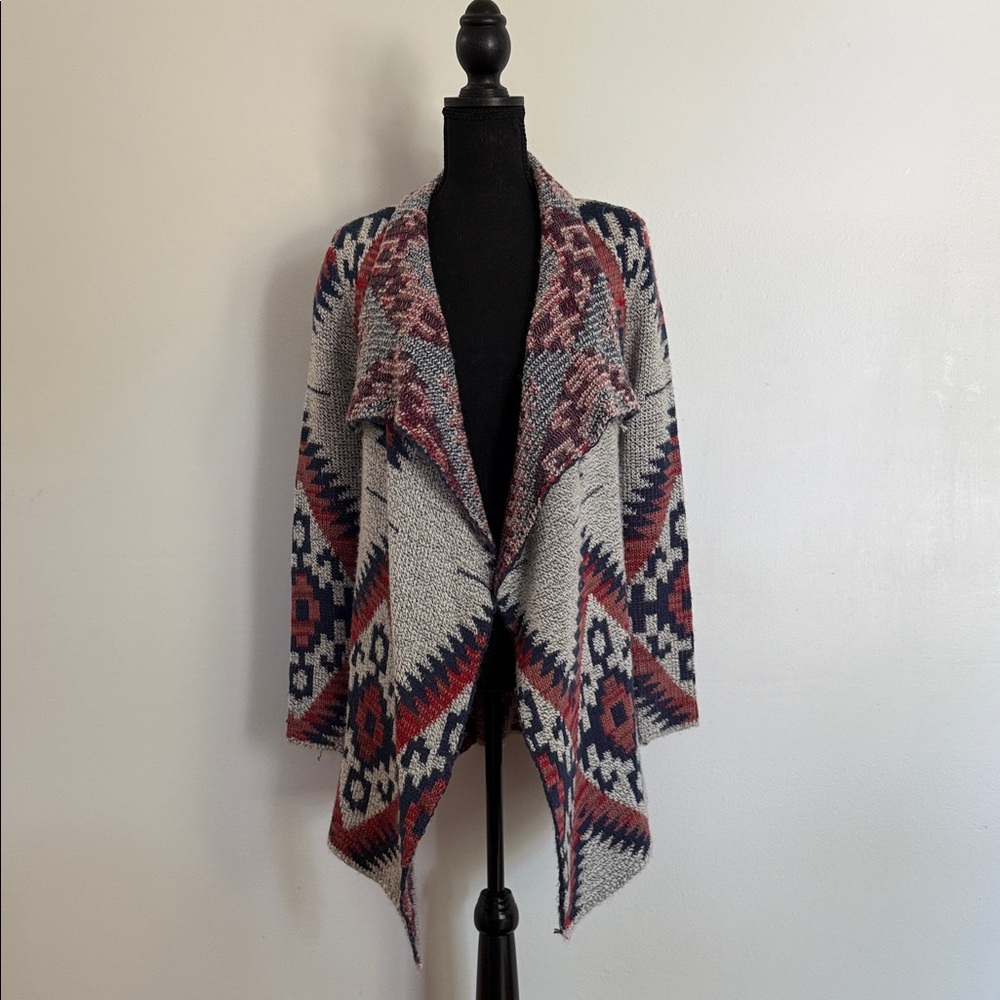 RD Style Multicolor Aztec Open Cardigan - Picture 1 of 9
